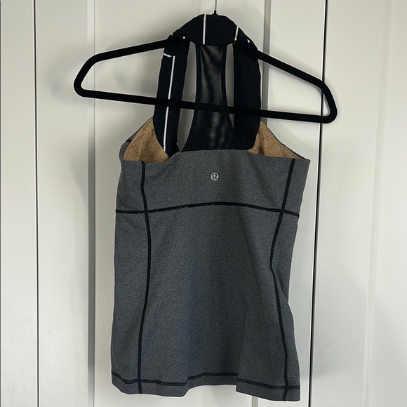Lululemon Black, Grey and White Scoop Top | 8 - Picture 3 of 4
